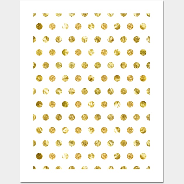 Gold Foil Polka Dots Wall Art by Printable Pretty